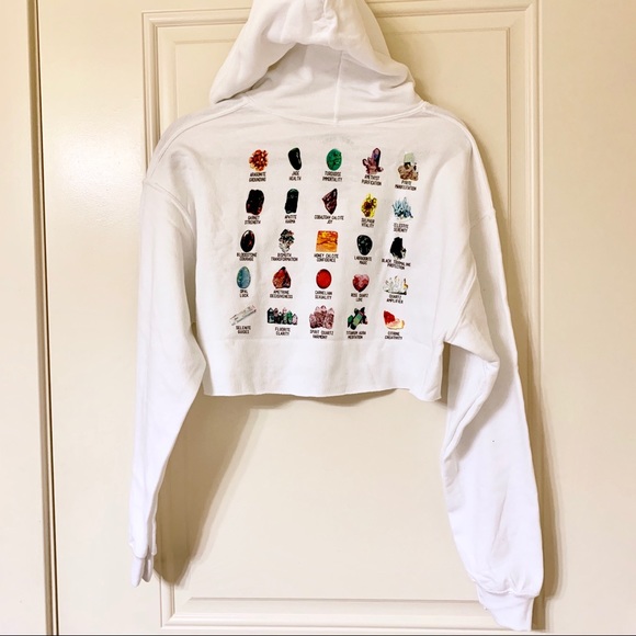 White Crystal Warrior Graphic Pullover Hoodie - Picture 5 of 7